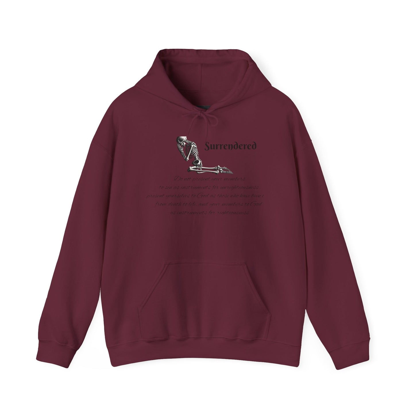 Faith Based skeleton Hoodie with a relating scripture
