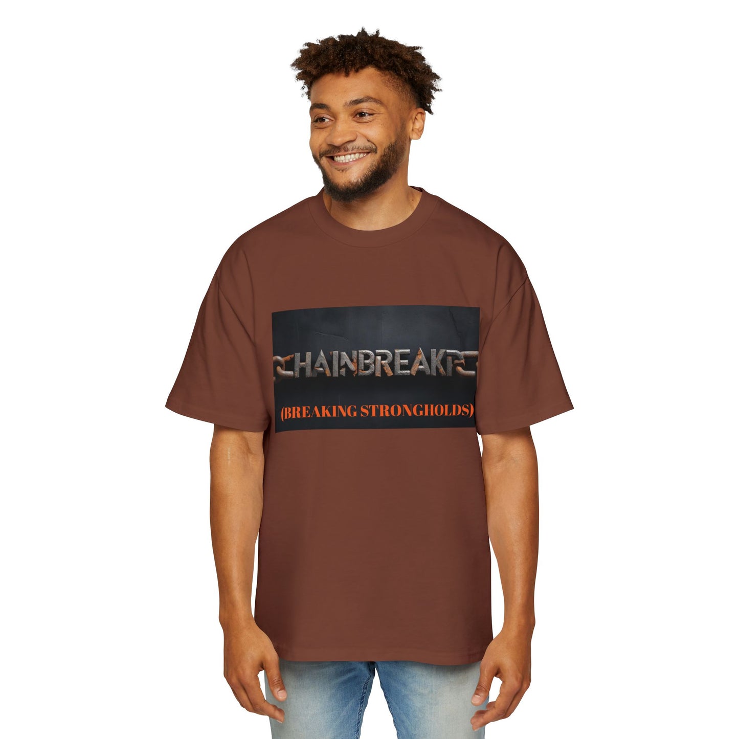 Oversized Tee - Faith Chain Breaker Design