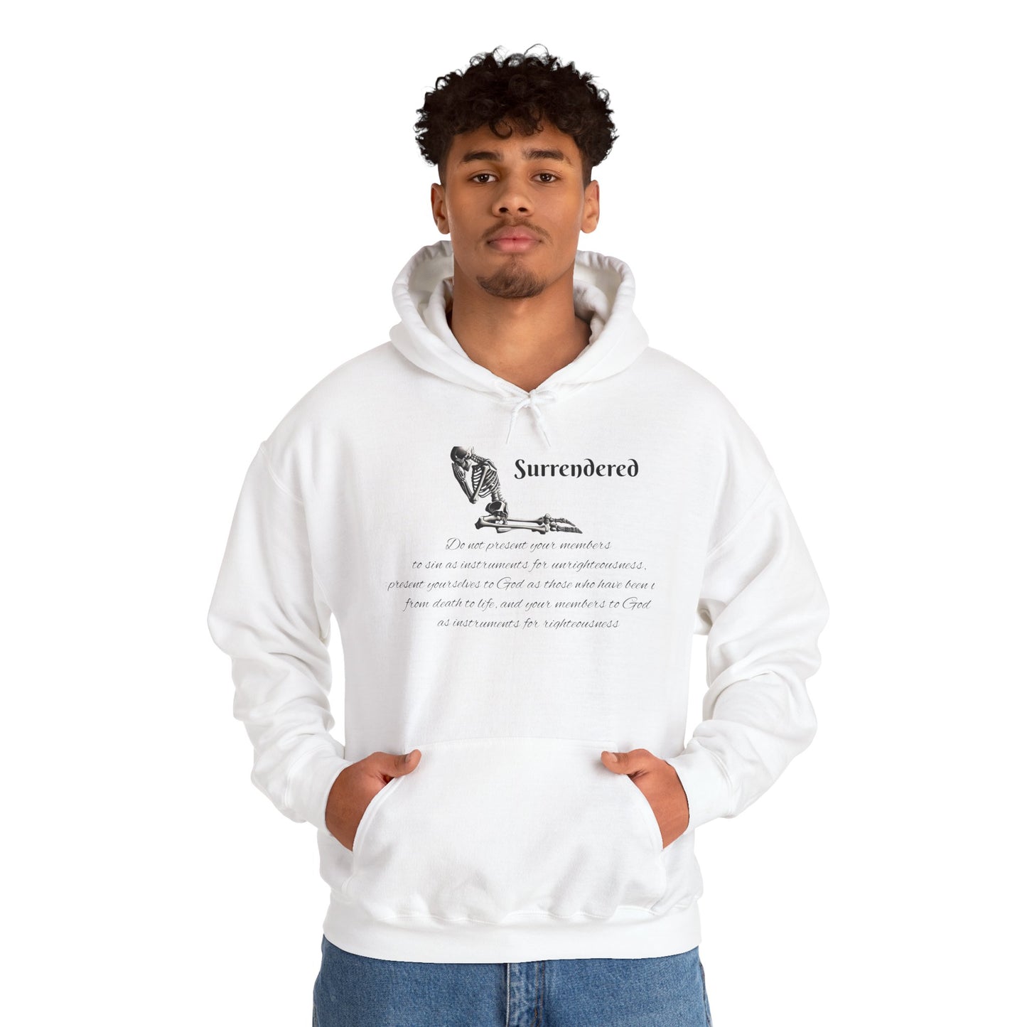 Faith Based skeleton Hoodie with a relating scripture