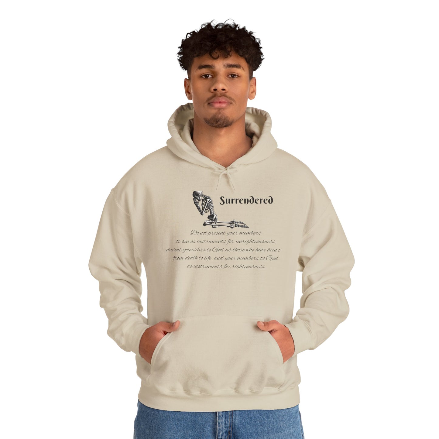 Faith Based skeleton Hoodie with a relating scripture
