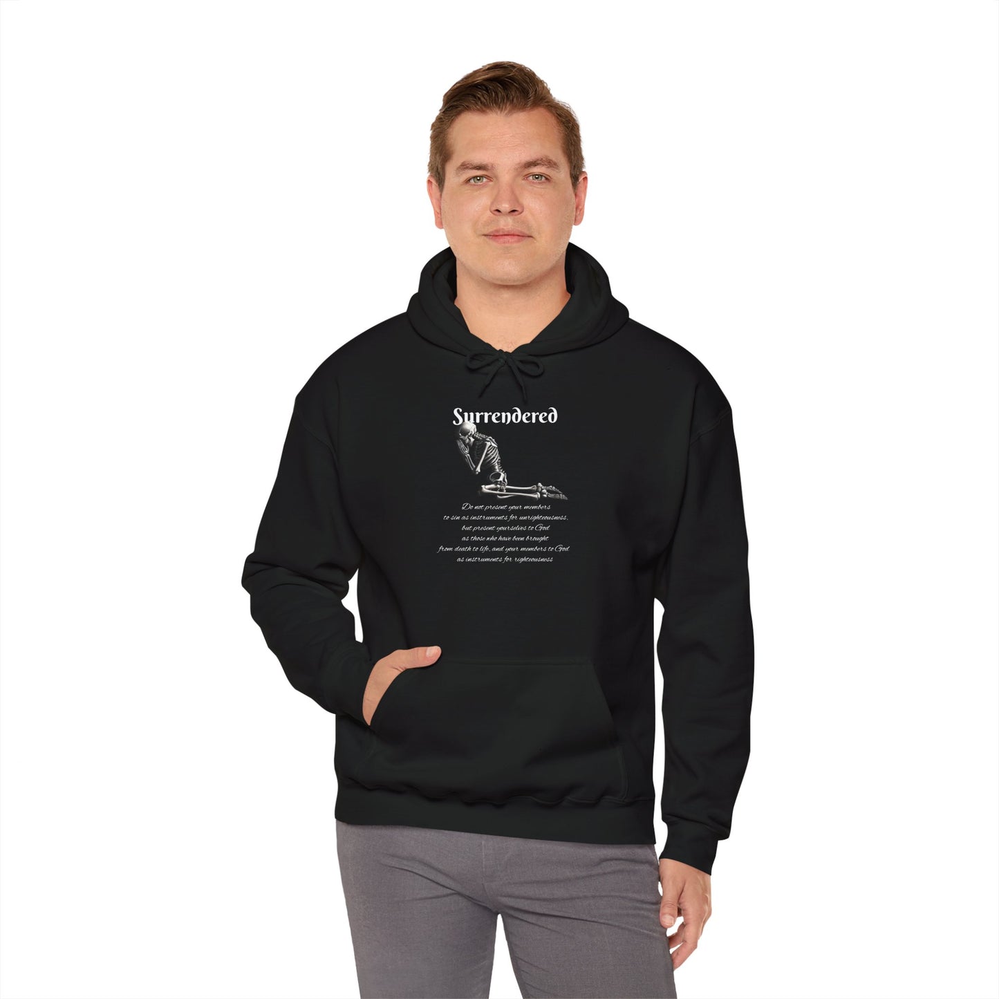 Faith Based skeleton Hoodie with a relating scripture