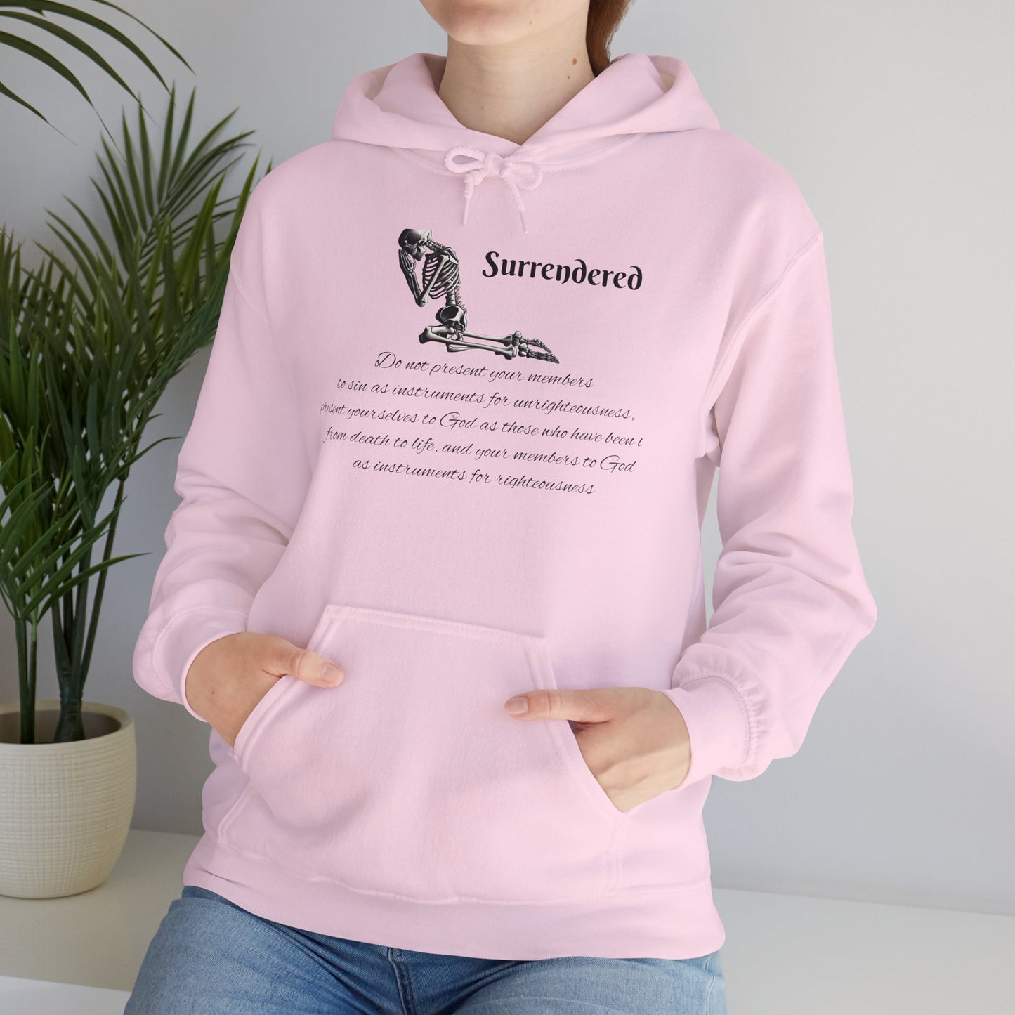 Faith Based skeleton Hoodie with a relating scripture
