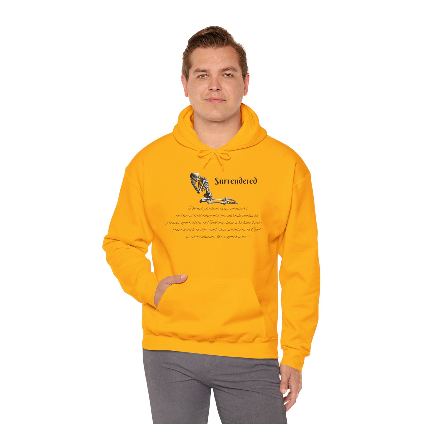 Faith Based skeleton Hoodie with a relating scripture