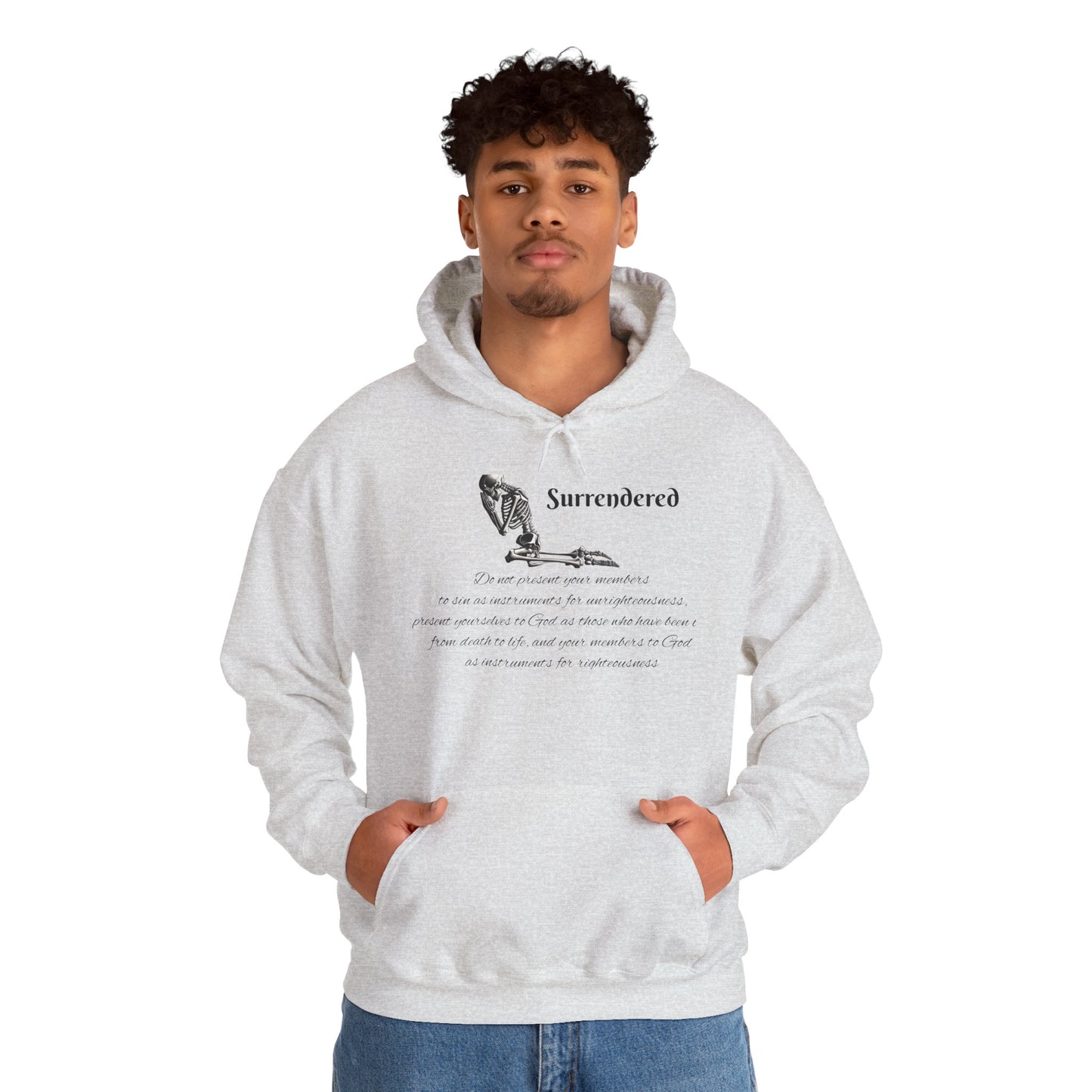 Faith Based skeleton Hoodie with a relating scripture