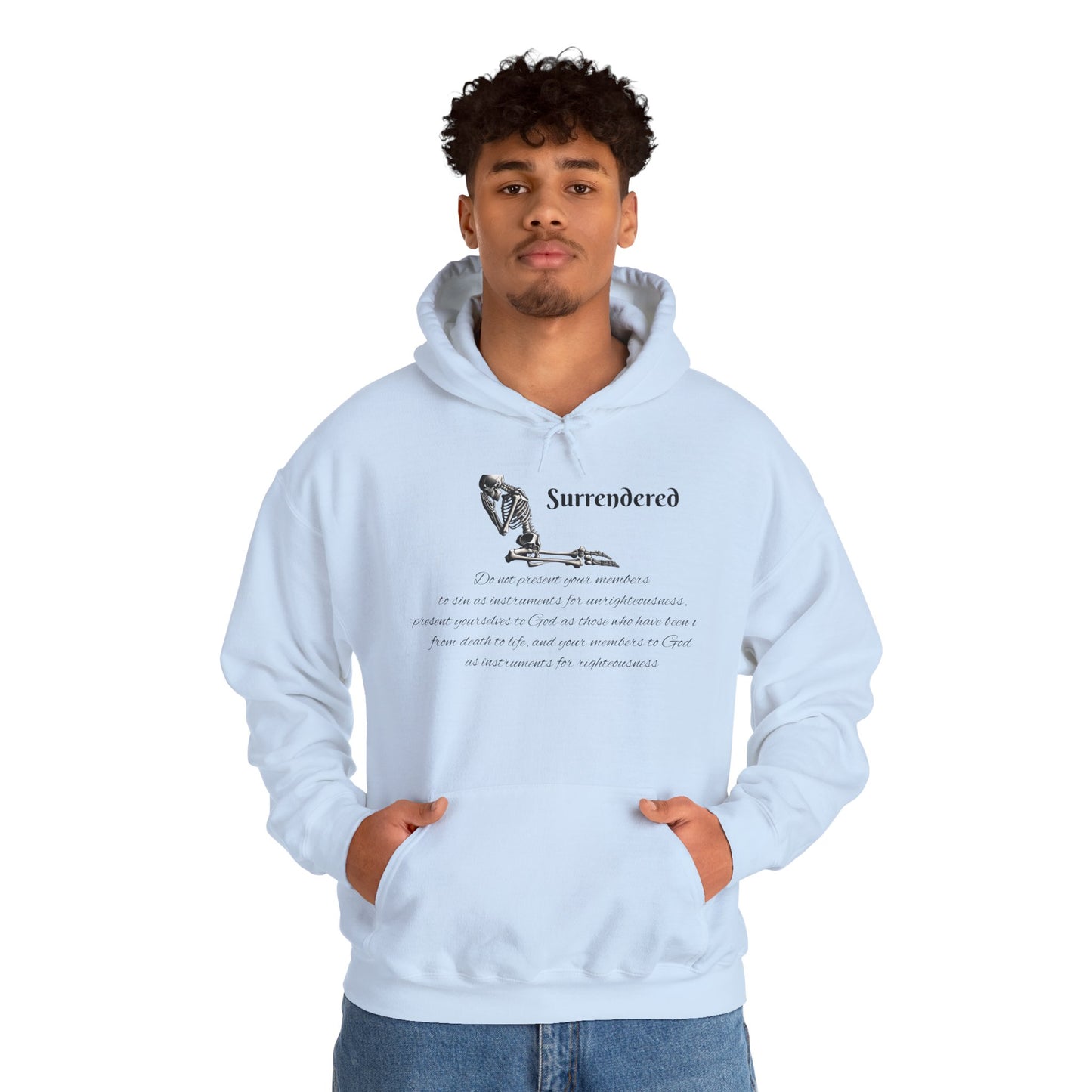 Faith Based skeleton Hoodie with a relating scripture