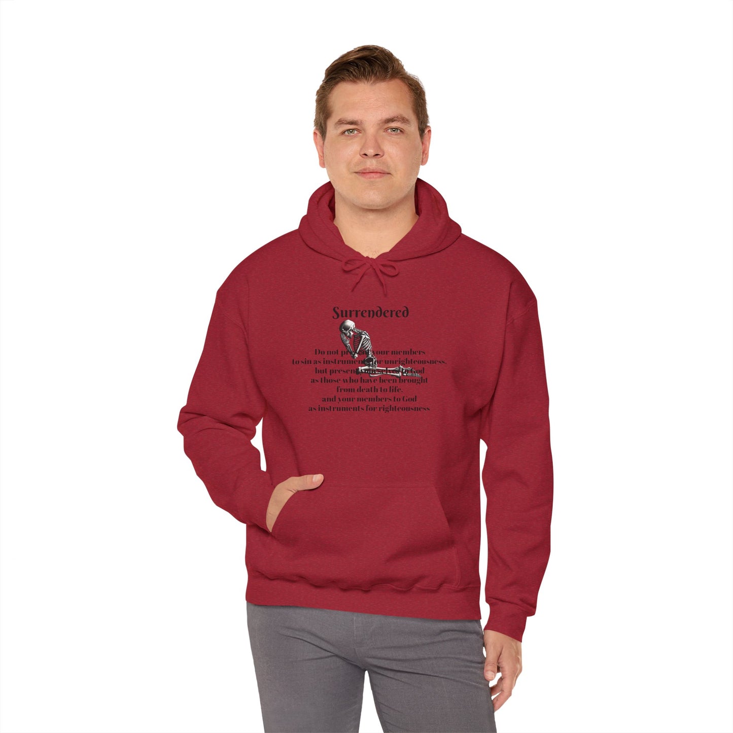 Faith Based skeleton Hoodie with a relating scripture