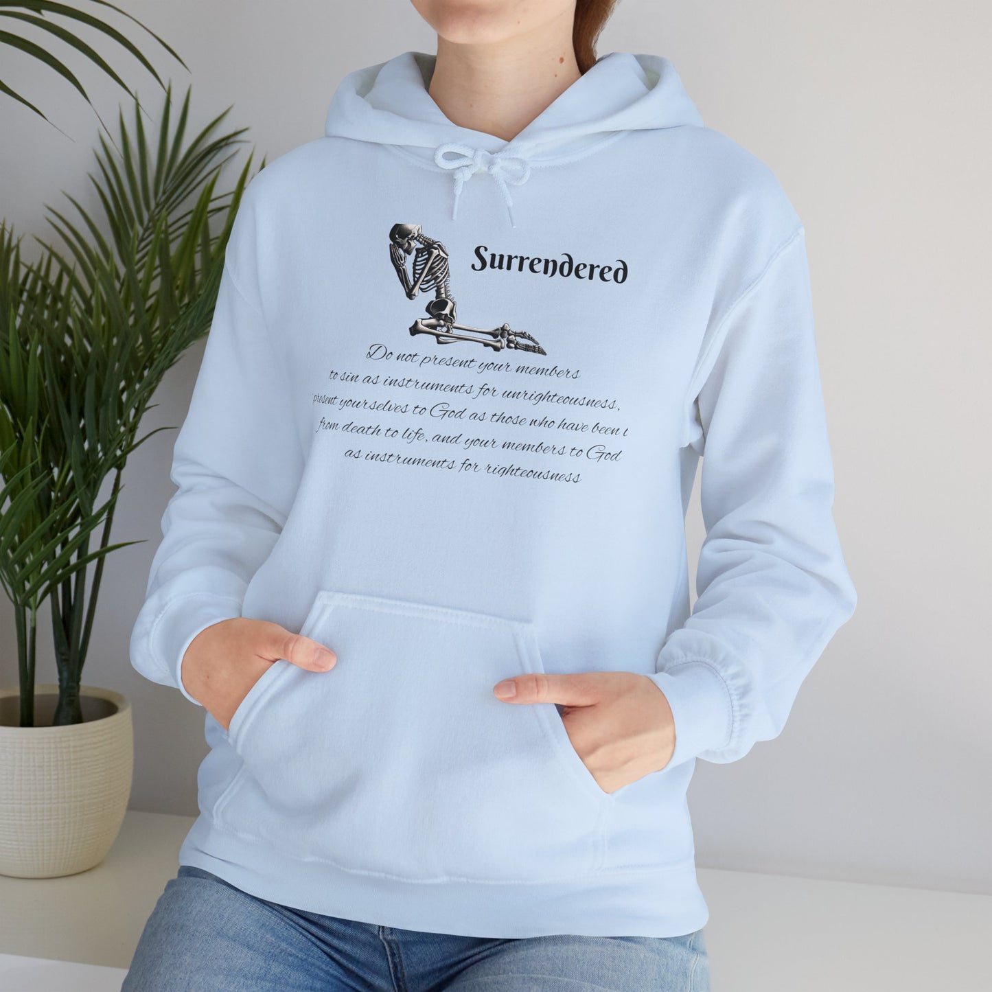 Faith Based skeleton Hoodie with a relating scripture