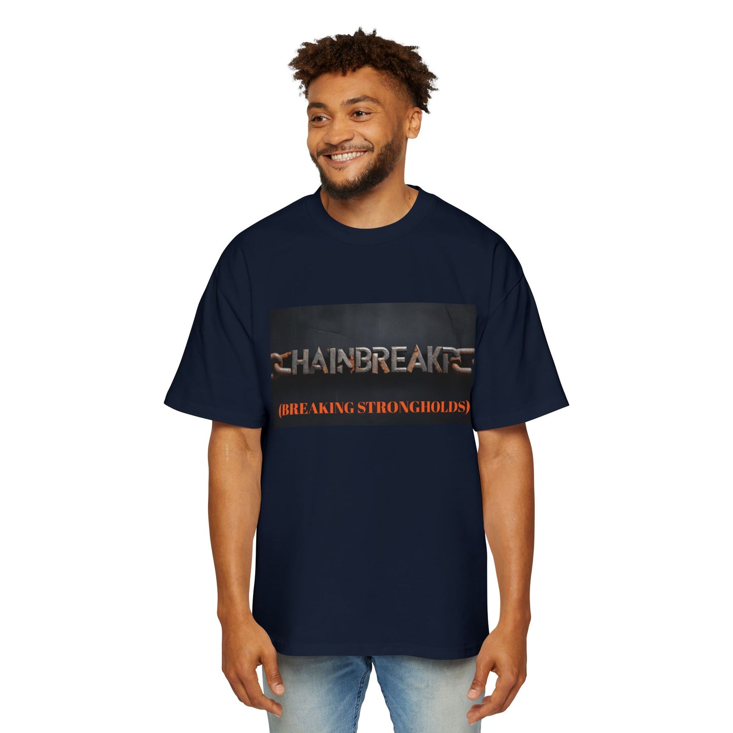Oversized Tee - Faith Chain Breaker Design
