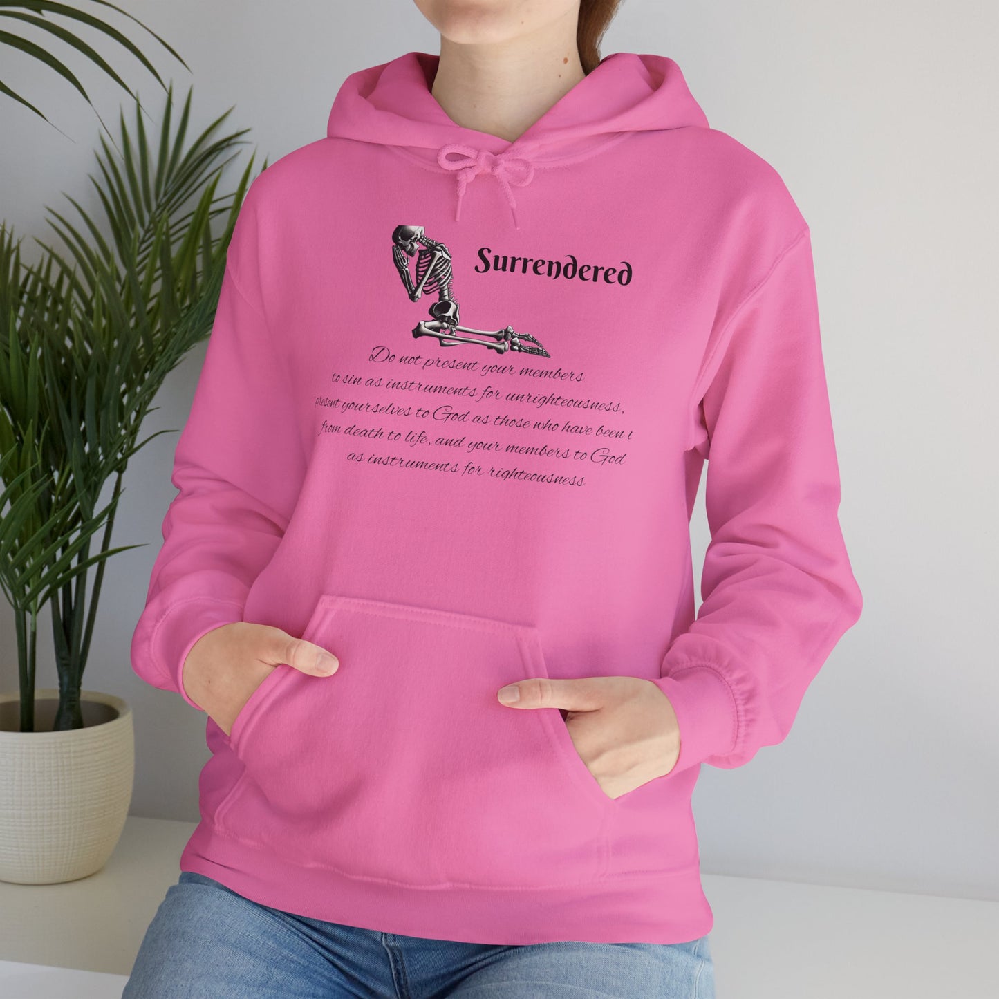Faith Based skeleton Hoodie with a relating scripture