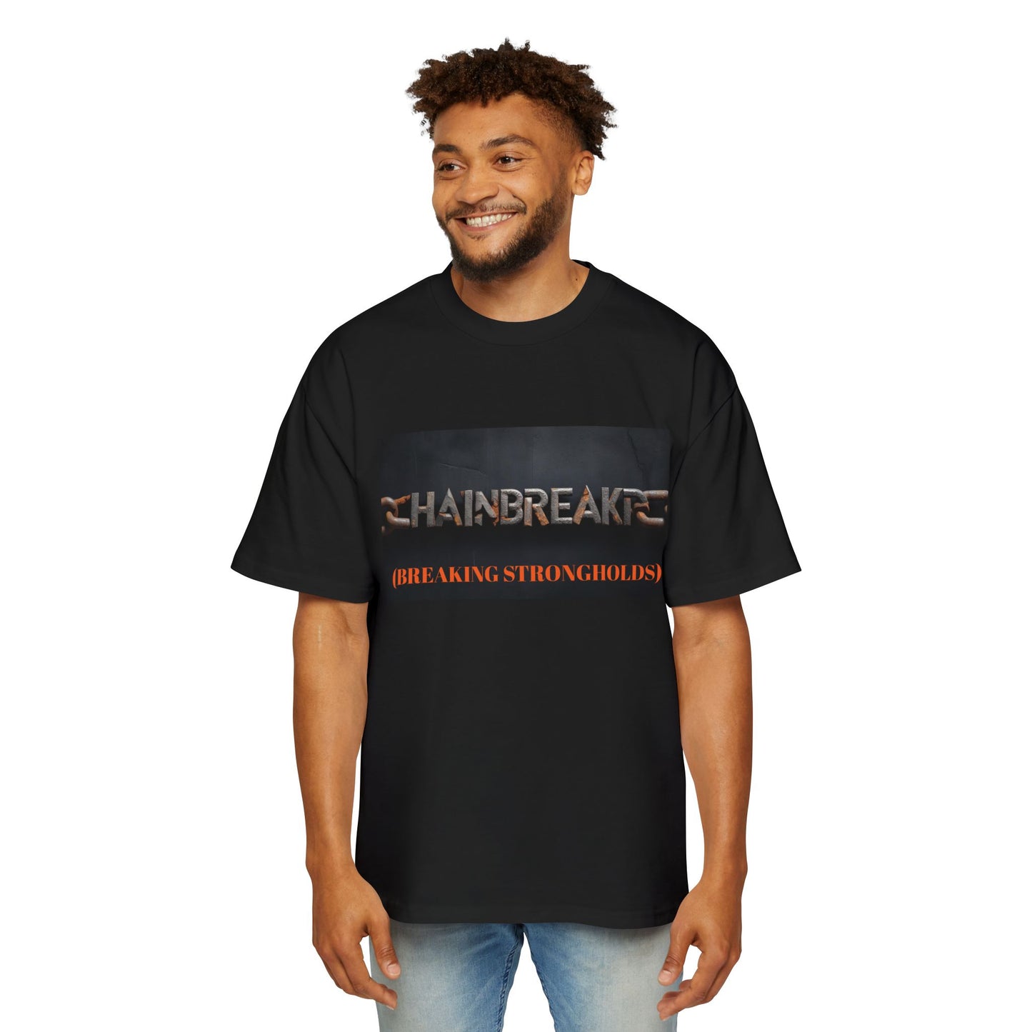 Oversized Tee - Faith Chain Breaker Design