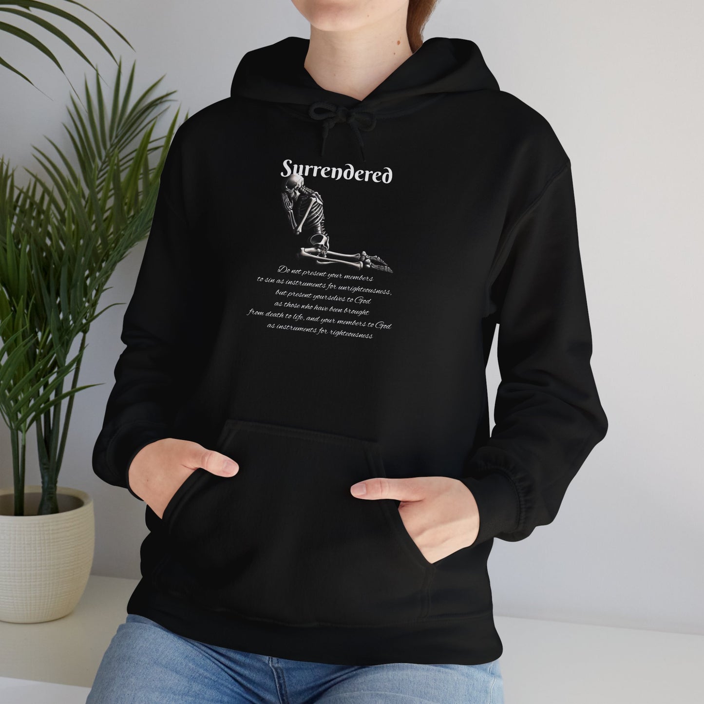 Faith Based skeleton Hoodie with a relating scripture