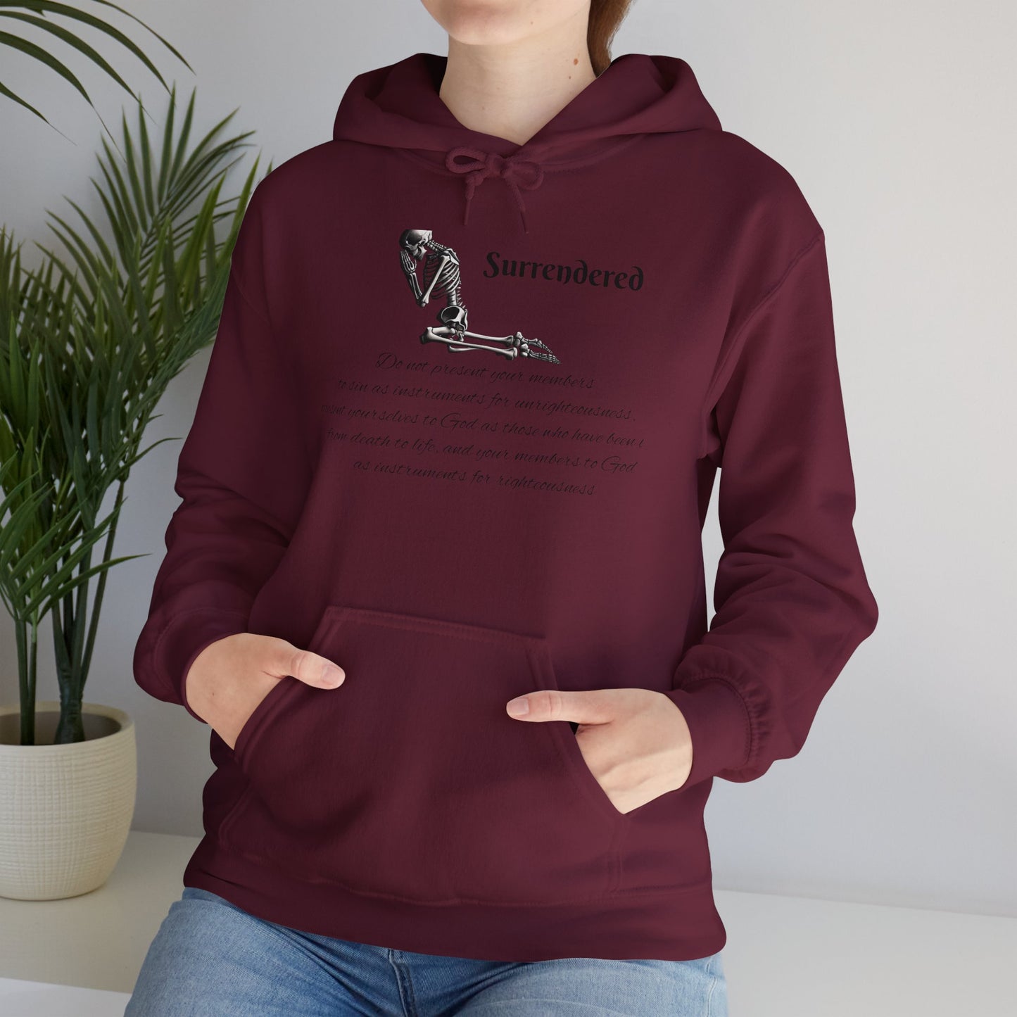 Faith Based skeleton Hoodie with a relating scripture