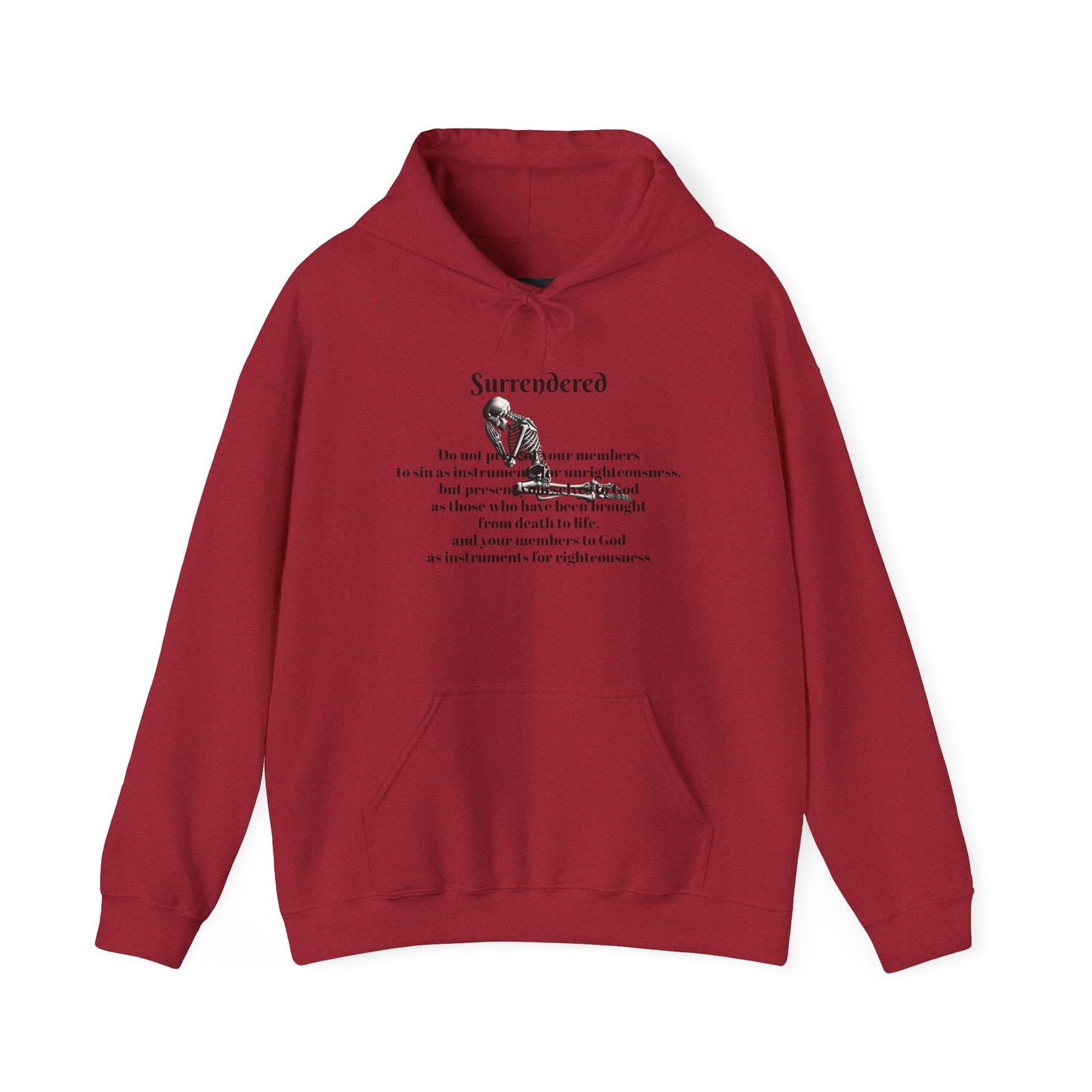 Faith Based  skeleton Hoodie with a relating scripture