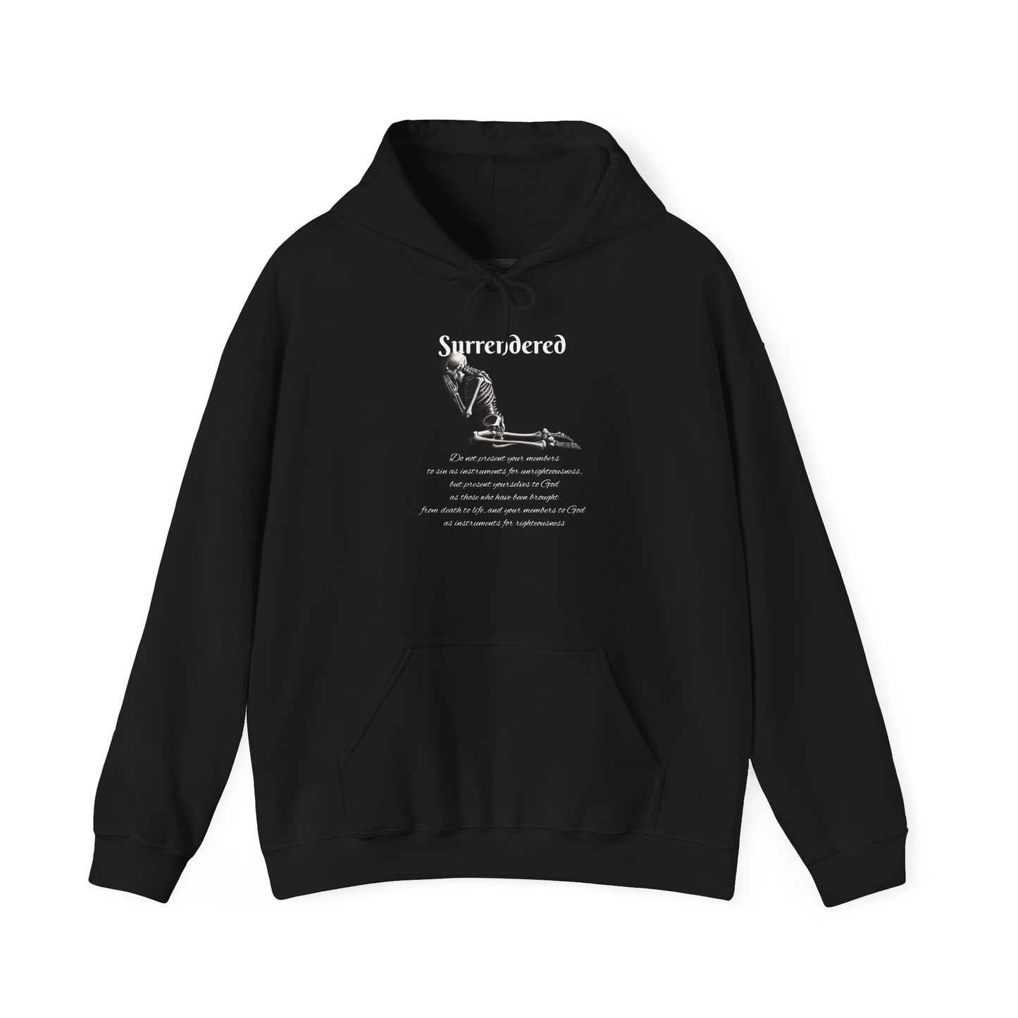 Faith Based  skeleton Hoodie with a relating scripture