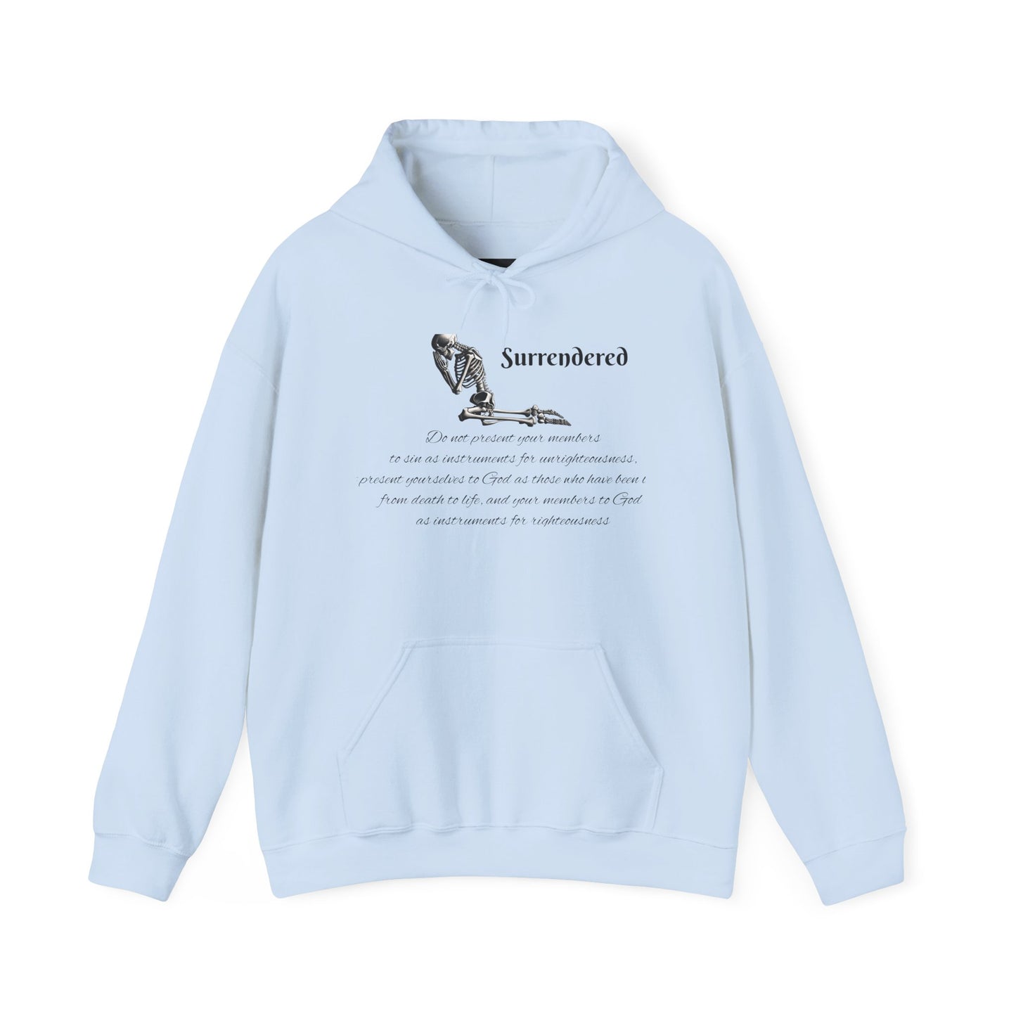 Faith Based  skeleton Hoodie with a relating scripture