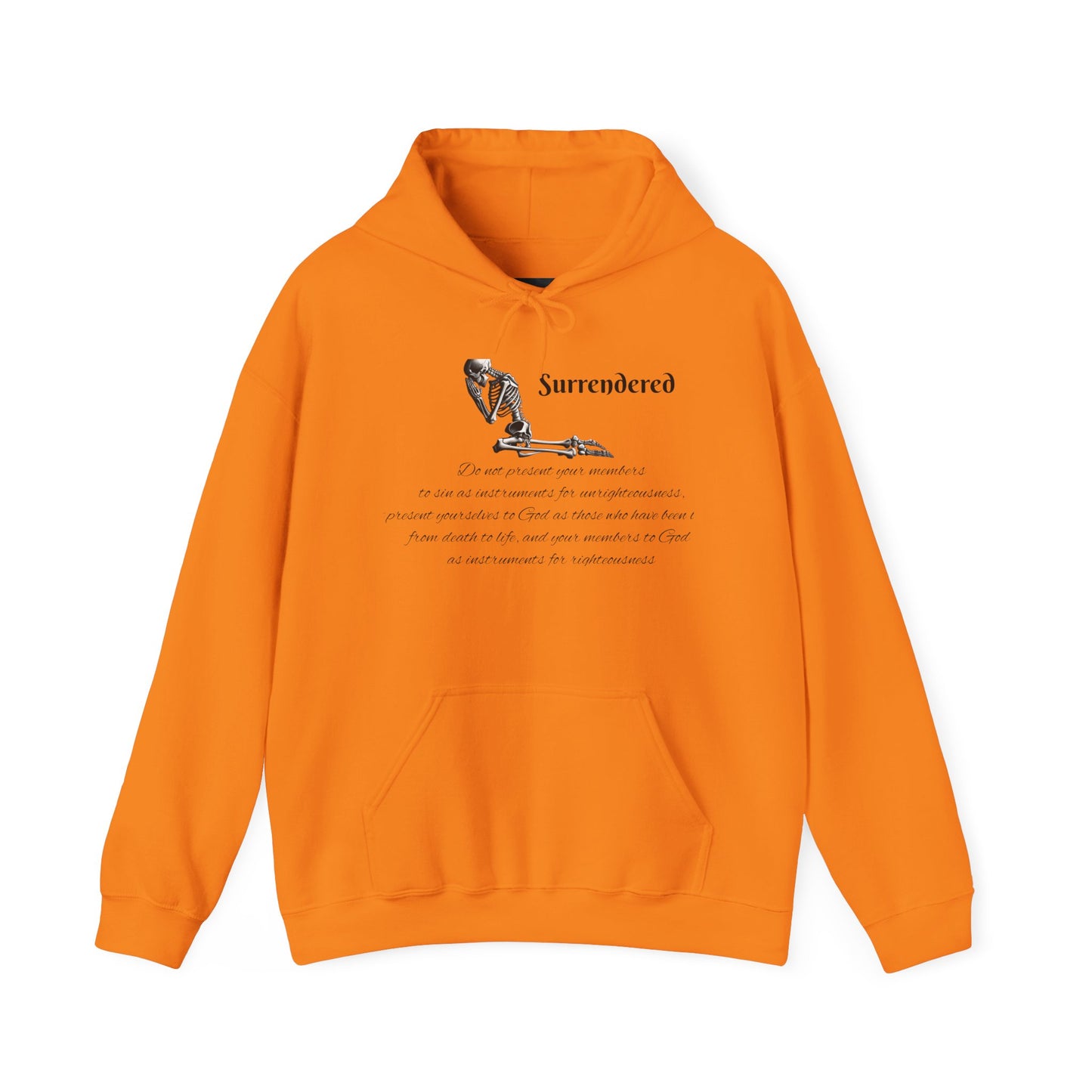 Faith Based  skeleton Hoodie with a relating scripture
