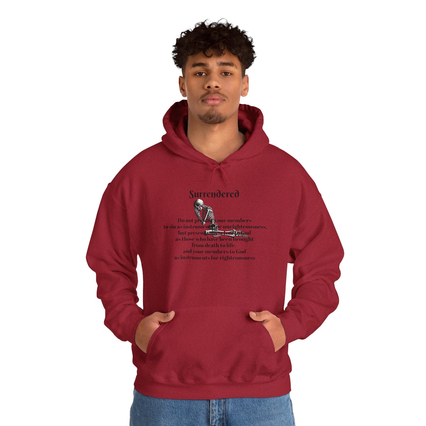 Faith Based  skeleton Hoodie with a relating scripture