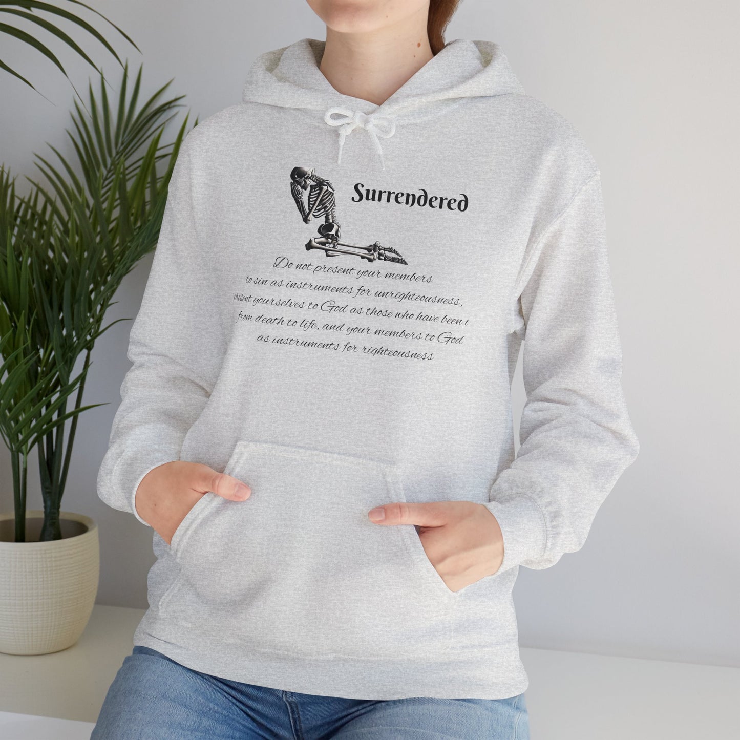 Faith Based  skeleton Hoodie with a relating scripture